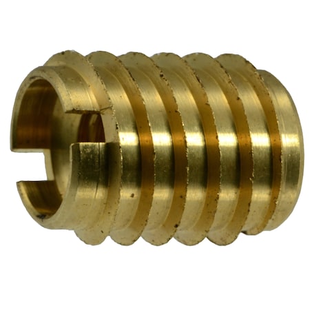 Midwest Fastener Knife Thread Insert, M8-1.25 Int Thrd Sz, 15.9mm L, Brass, 2 PK 32777